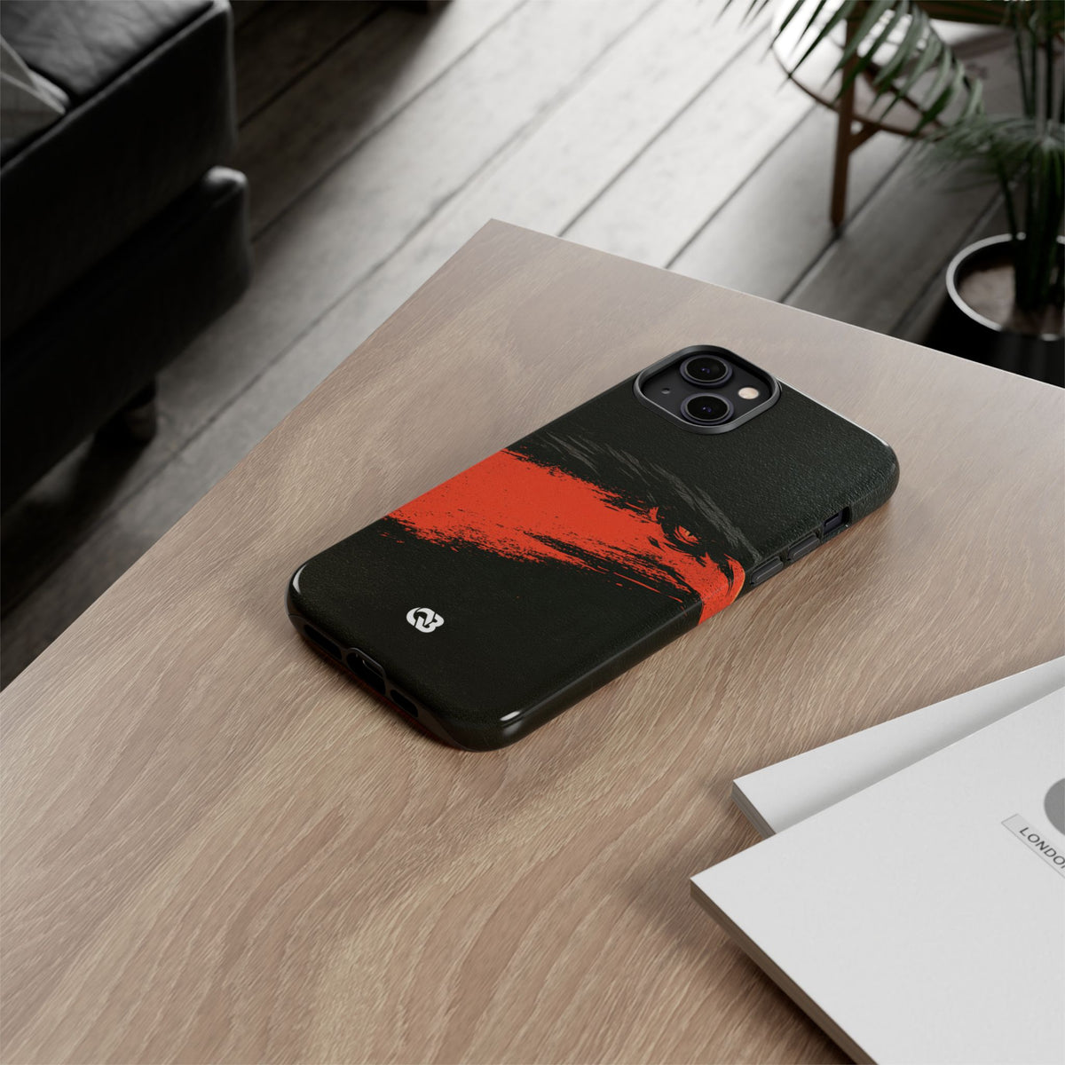 Crimson Raptor Noir · Tough Phone Case for iPhone · Black