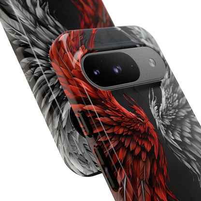 Crimson White Wings Google Pixel 9 Case - Tough