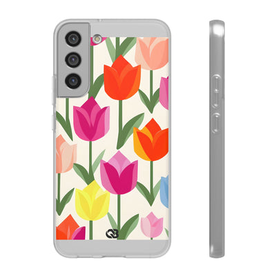 Vibrant Petal Grid · Soft Handyhülle für Samsung