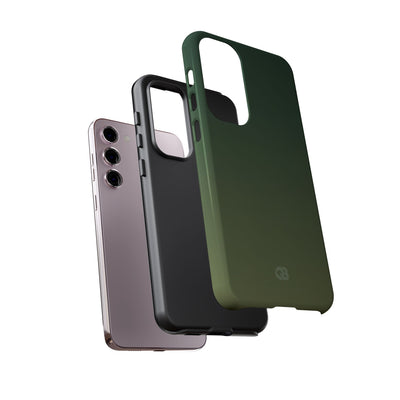 Green Tough Phone Case for Samsung - Shadow Moss Grain