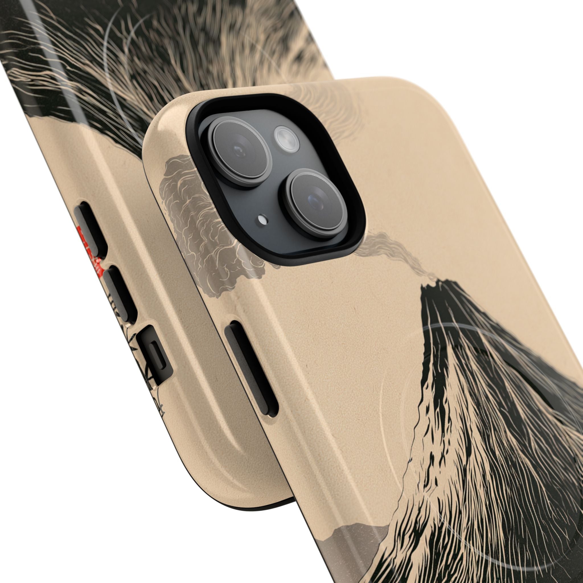 Beige Tough 2.0 Magsafe Phone Case for iPhone - Obsidian Ink Summit