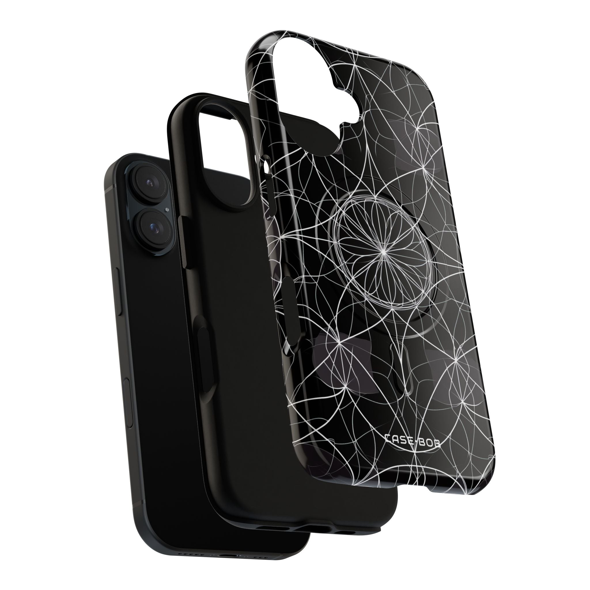 Radiant Petal Orbit iPhone 16 Case - Tough+