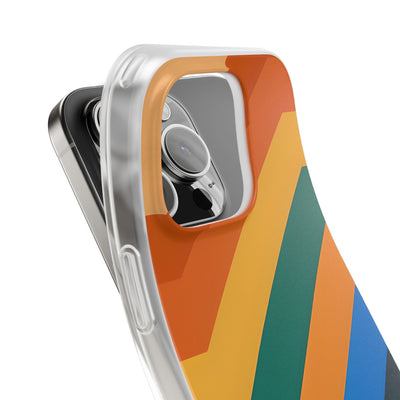 Retro Ridge Lines · Soft Phone Case for iPhone