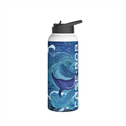 Dolphin Wave Dance - Stainless Steel Water Bottle