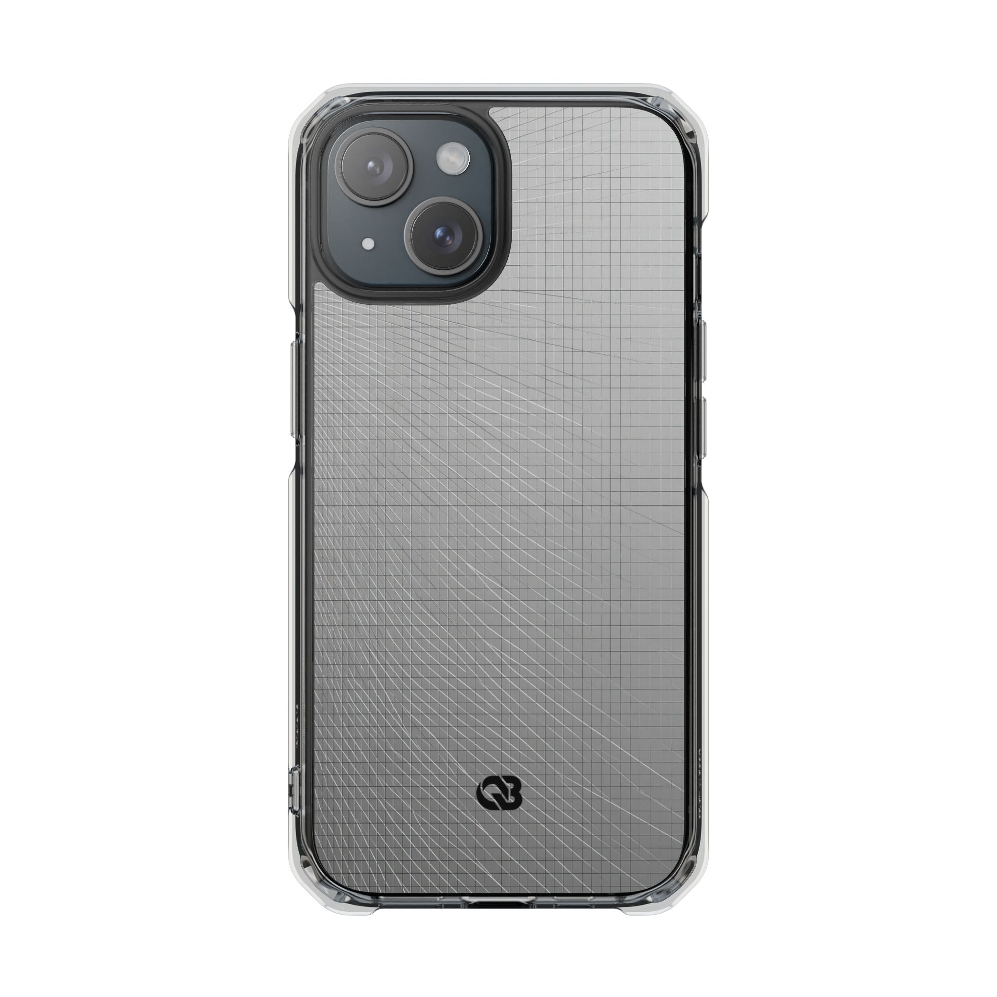 Grey Impact MagSafe Phone Case for iPhone - Chrome Mesh Warp
