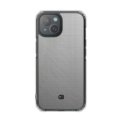 Grey Impact MagSafe Phone Case for iPhone - Chrome Mesh Warp