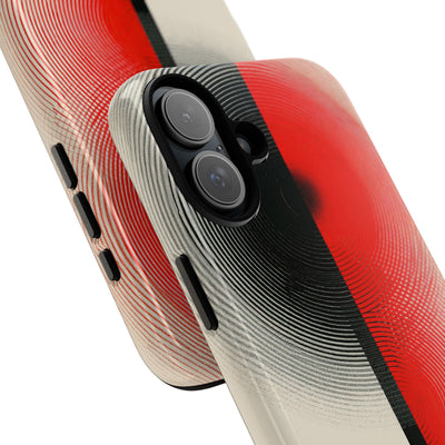 Red Tough Phone Case for iPhone - Split Signal Red