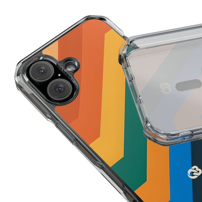 Retro Ridge Lines · Impact Coque de téléphone pour iPhone · Magsafe