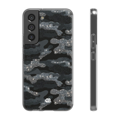 Glitter Shadow Camo · Lite Phone Case for Samsung · Black