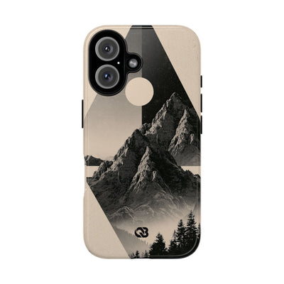 Beige Tough Phone Case for iPhone - Obsidian Summit Parchment
