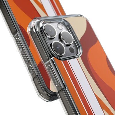 Orange Impact MagSafe Phone Case for iPhone - Terracotta Metro Line