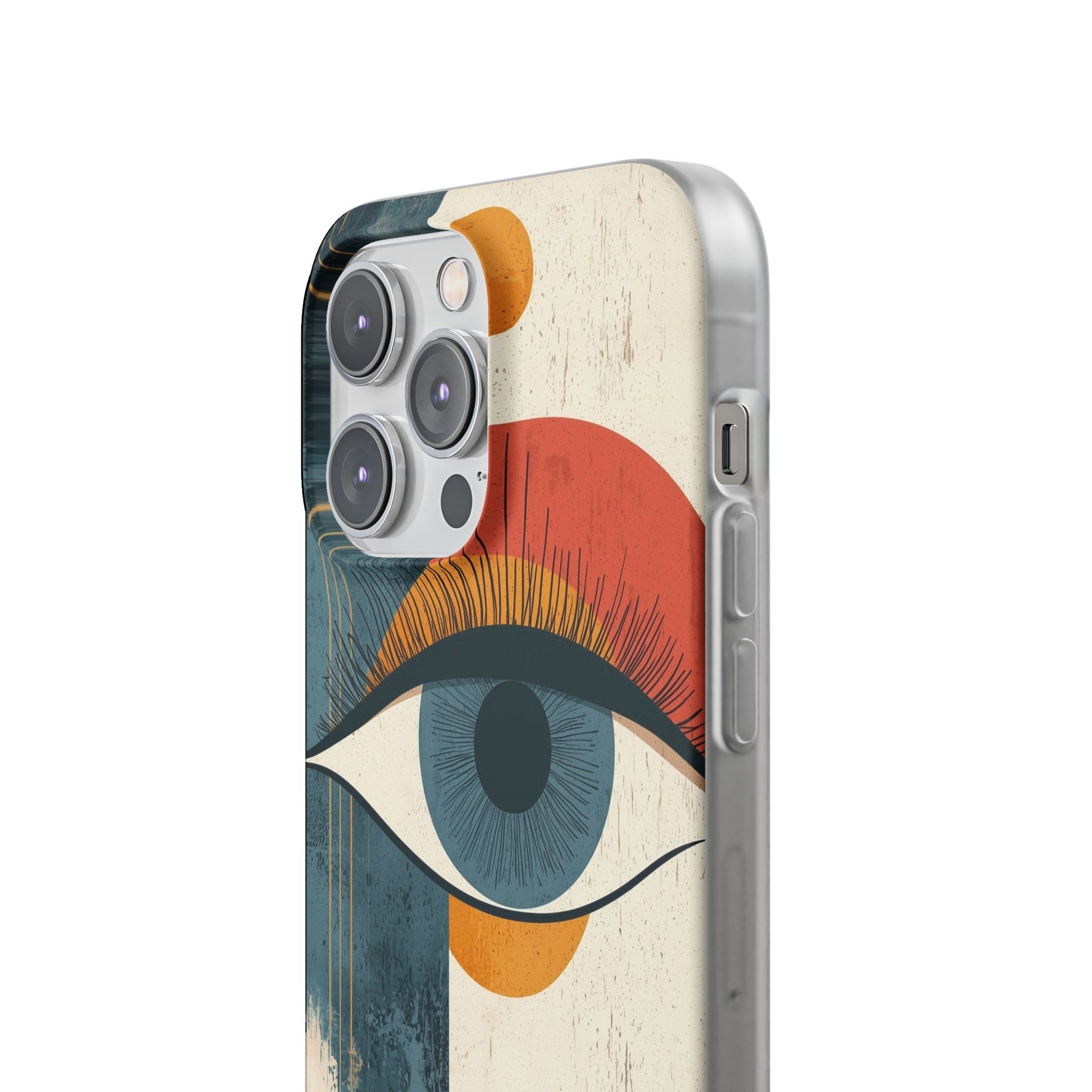 Distressed Azure Ocular · Soft Phone Case for iPhone