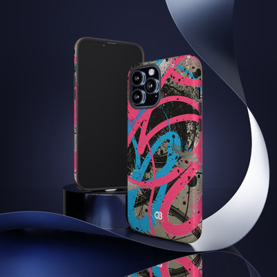 Cyber Splatter Flow · Tough Phone Case for iPhone · Pink