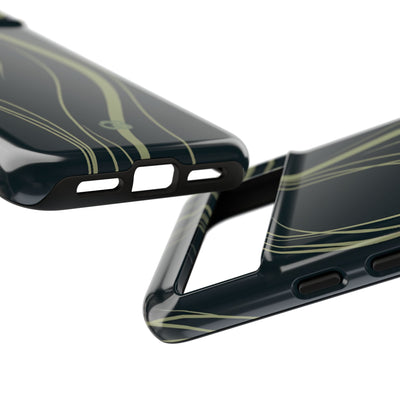 Green Tough Phone Case for Google Pixel - Obsidian Sage Flow