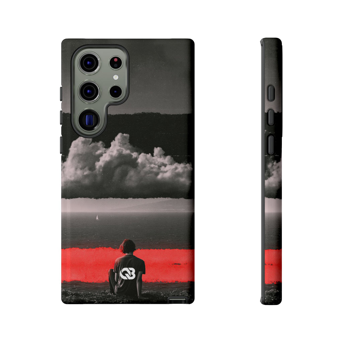 Crimson Horizon · Tough Phone Case for Samsung · Black
