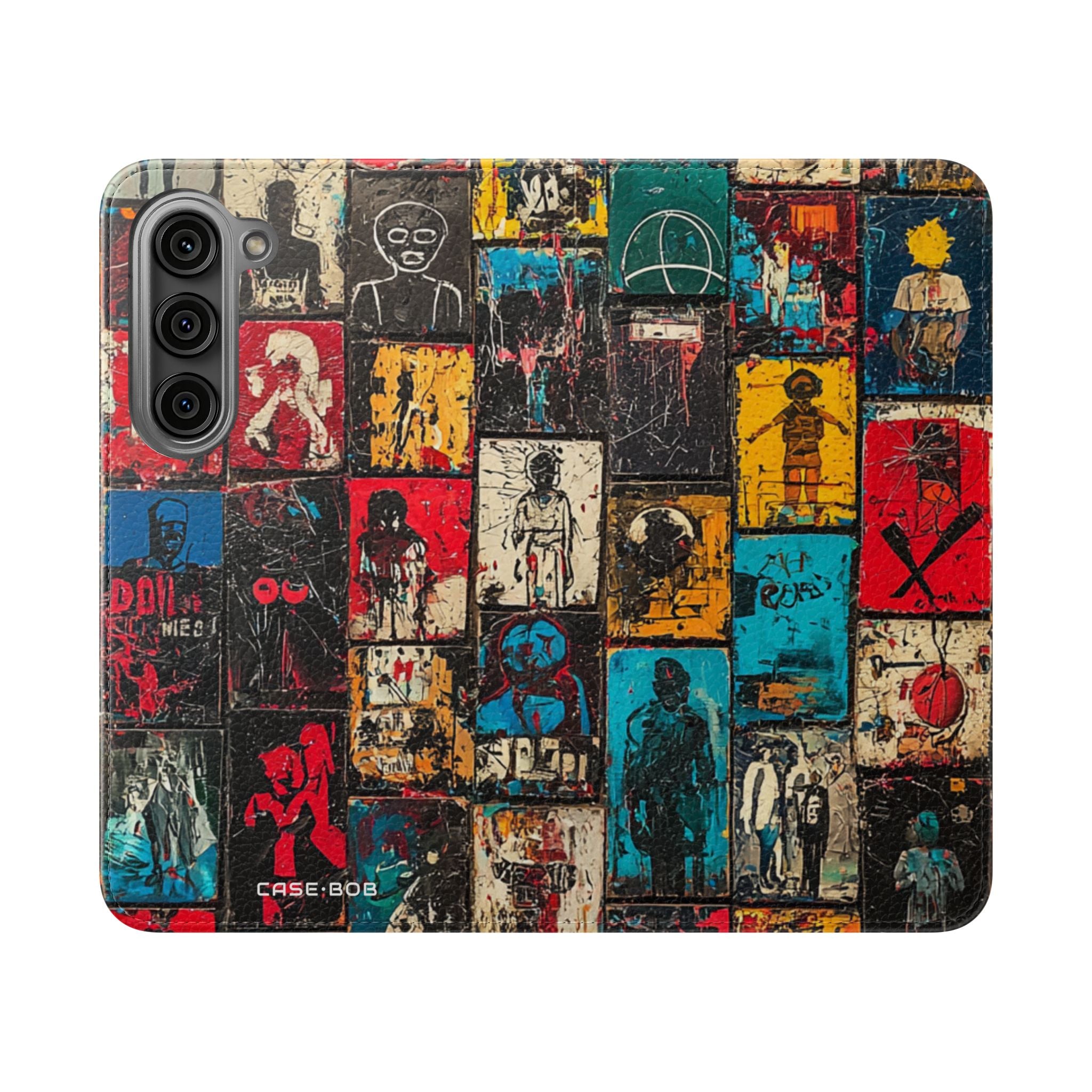 Portrait Grid Crimson - Samsung S23 Case - Wallet