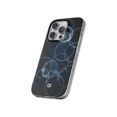 Blue Lite Phone Case for iPhone - Cyan Pulse Ripple