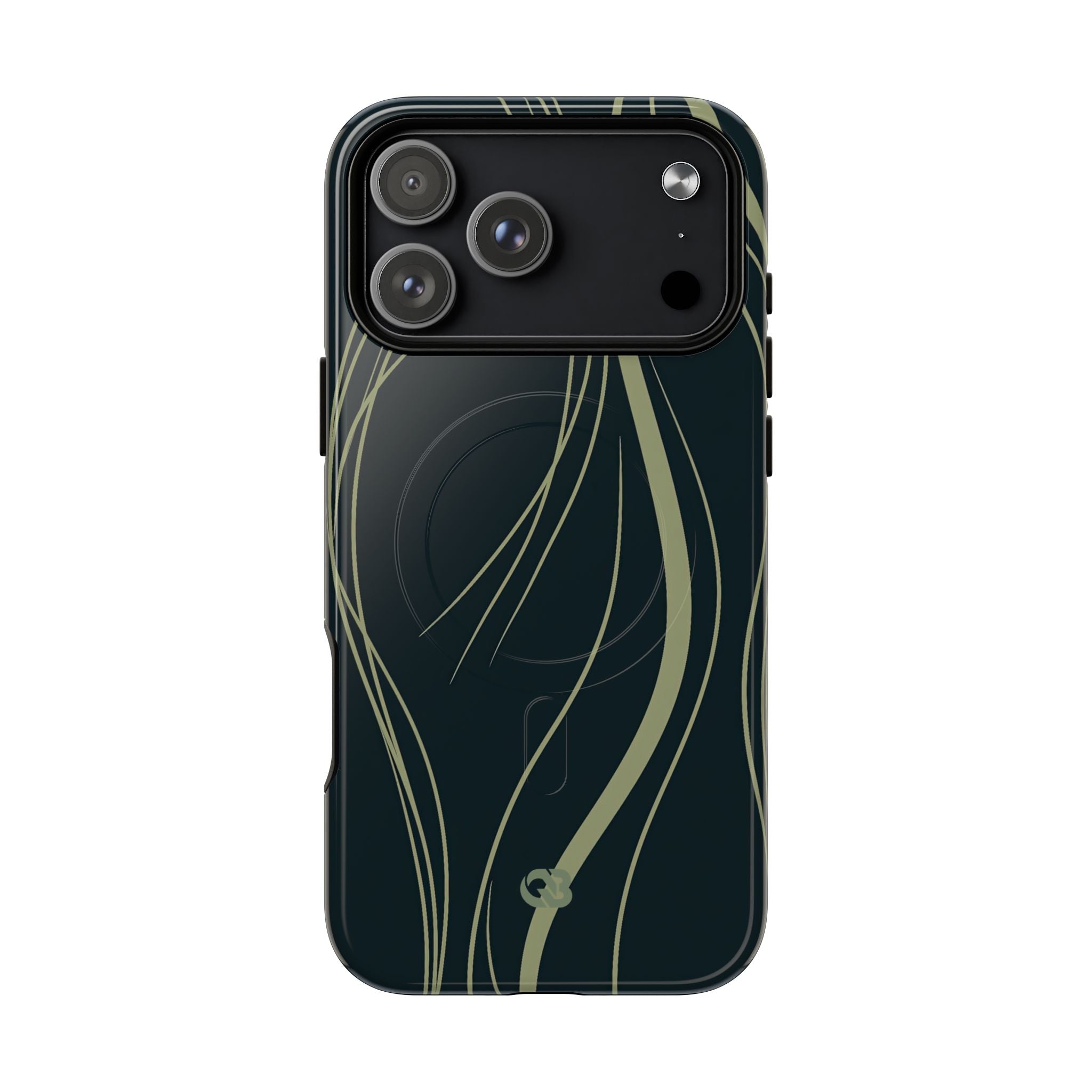Green Tough 2.0 Magsafe Phone Case for iPhone - Obsidian Sage Flow