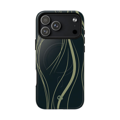Green Tough 2.0 Magsafe Phone Case for iPhone - Obsidian Sage Flow