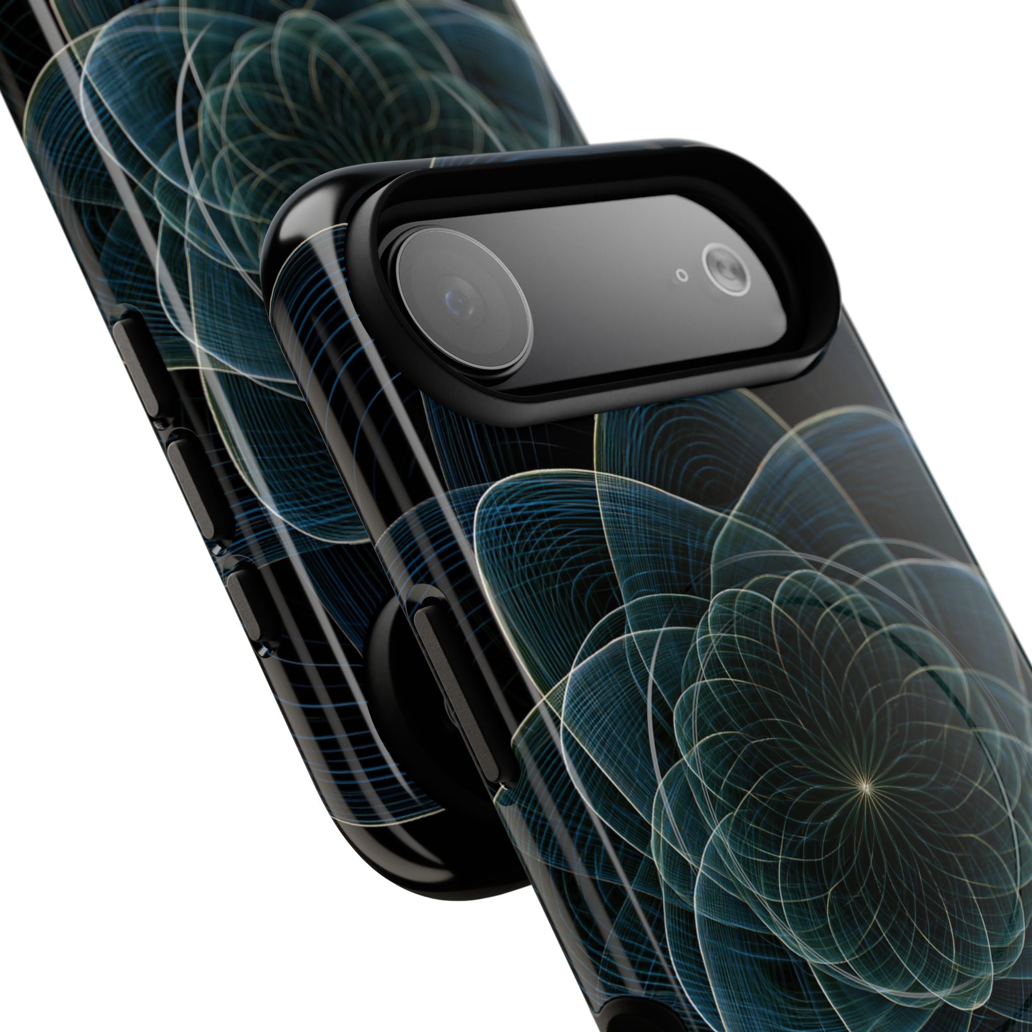 Blue Tough 2.0 Magsafe Phone Case for iPhone - Celestial Wireframe Bloom