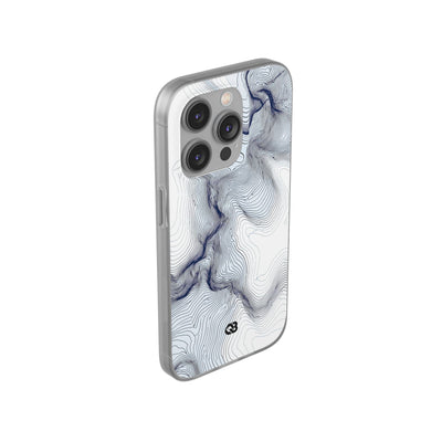 White Lite Phone Case for iPhone - Nordic Ridge Topo