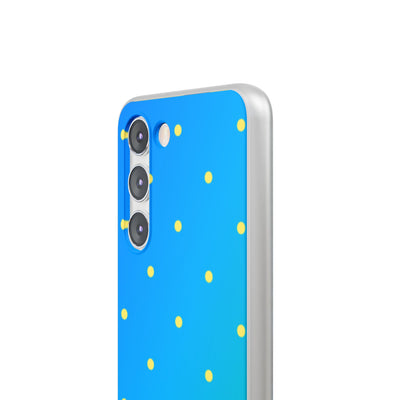 Cyan Sun Dots · Soft Phone Case for Samsung