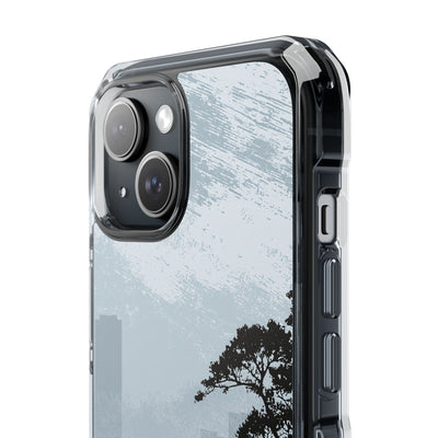 Grey Impact MagSafe Phone Case for iPhone - Steel Slate Zen