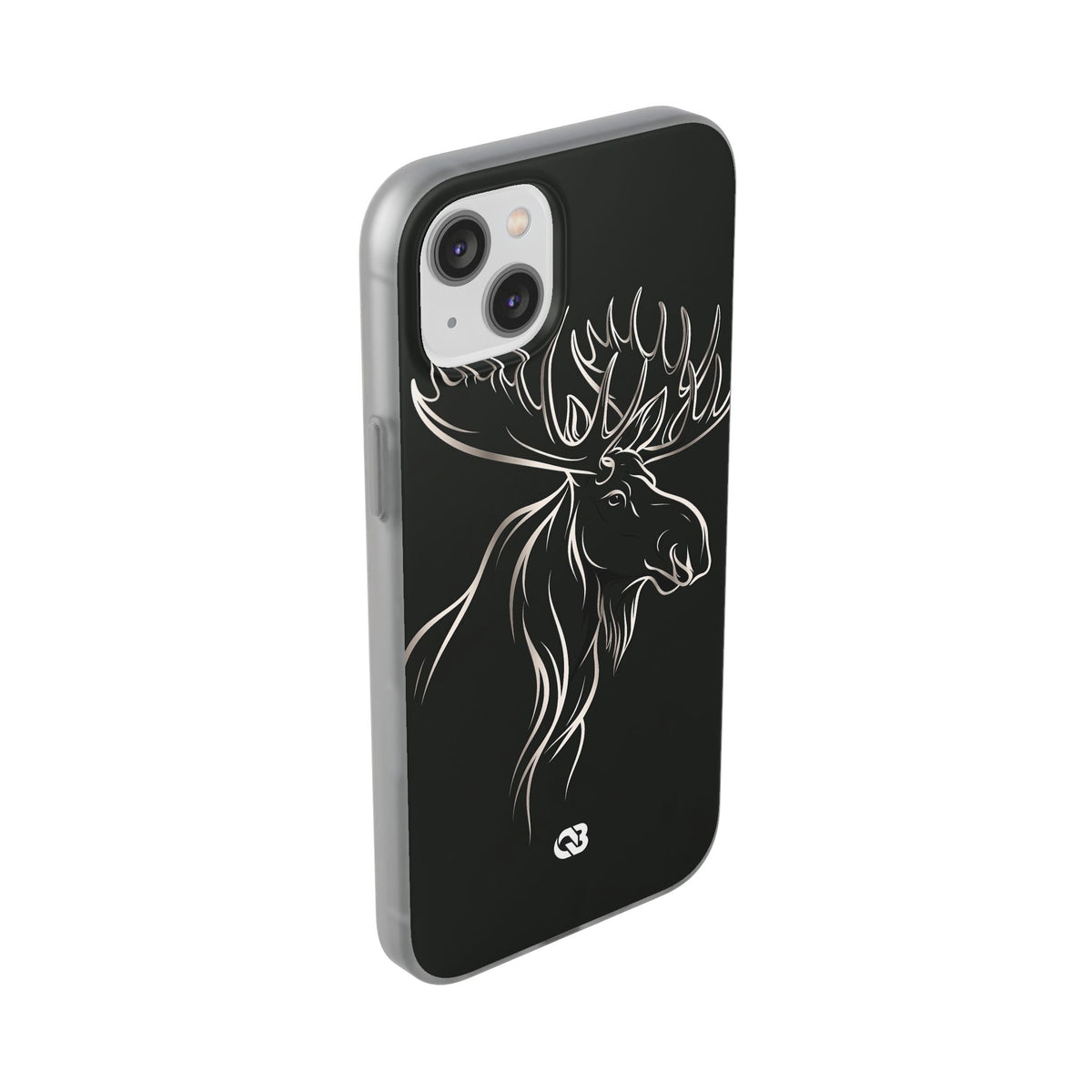 Nordic Moose Contour · Lite Phone Case for iPhone ·  Black
