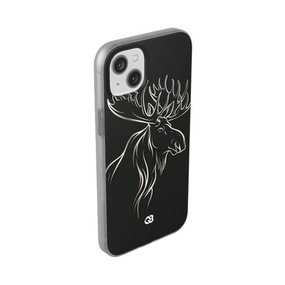 Nordic Moose Contour · Lite Phone Case for iPhone ·  Black