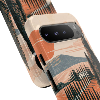 Orange Tough Phone Case for Google Pixel - Terracotta Ridge Trail