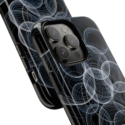 Black Tough 2.0 Magsafe Phone Case for iPhone - Frosted Ring Matrix