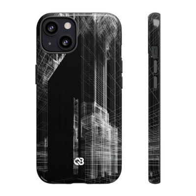 Metropolis Wireframe · Tough Phone Case for iPhone · Black