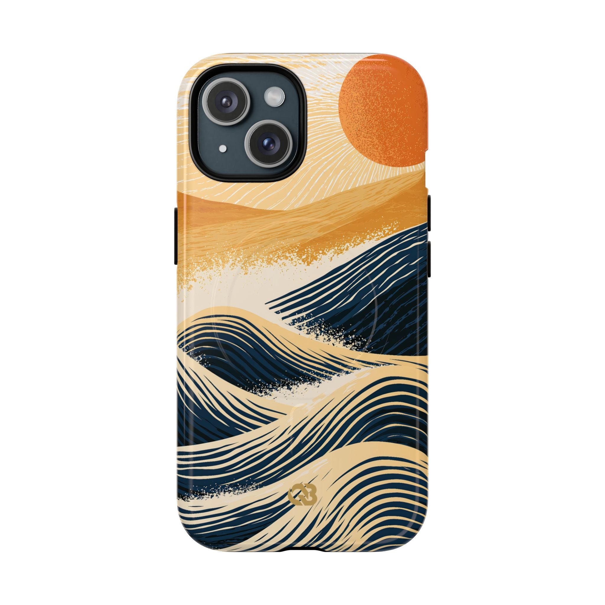Blue Tough 2.0 Magsafe Phone Case for iPhone - Kyoto Cresting Tide