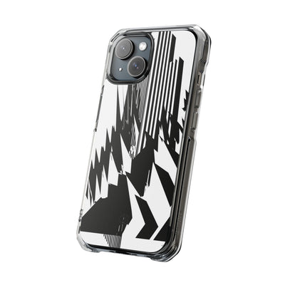 White Impact MagSafe Phone Case for iPhone - Shattered Vector Spire