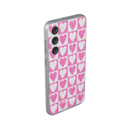 Glitter Herz Gitter Samsung S23 Plus Case - Soft