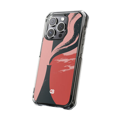 Pink Impact MagSafe Phone Case for iPhone - Cinder Rose Plume