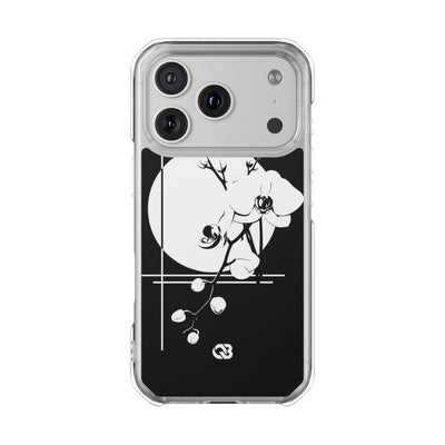 Nocturne Orchid Bloom · Clear Impact Magnetic Phone Case for iPhone ·  Black