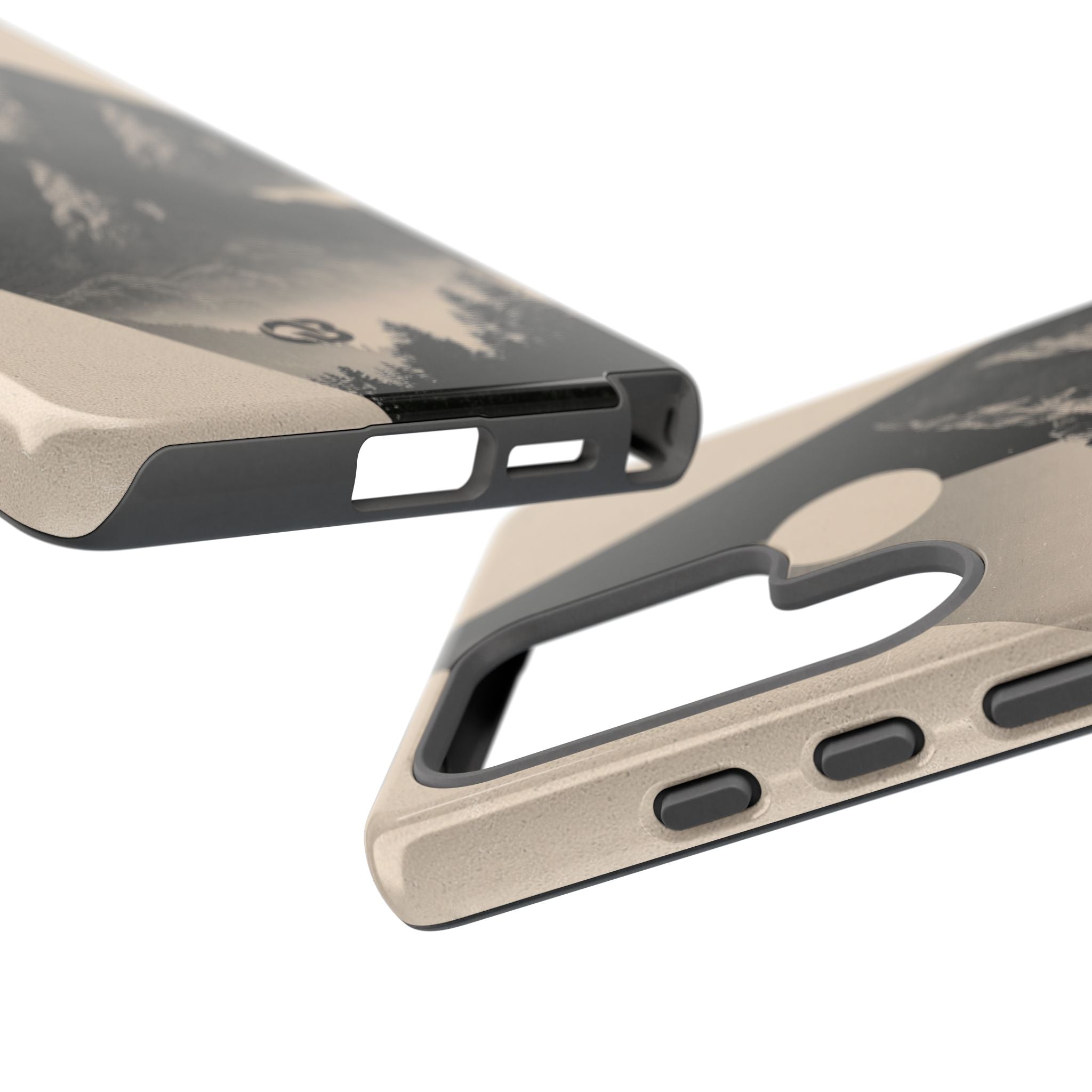 Beige Tough Phone Case for Samsung - Obsidian Summit Parchment