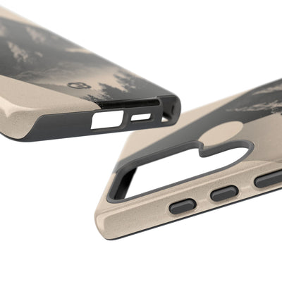 Beige Tough Phone Case for Samsung - Obsidian Summit Parchment