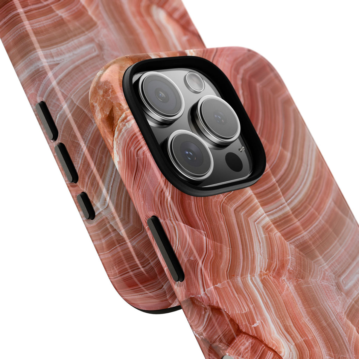 Blushing Rose Strata · Tough Phone Case for iPhone · Pink