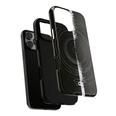Black Tough Phone Case for iPhone - Obsidian Orbital Signal