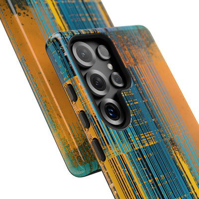 Cyber Glitch Stream · Tough Phone Case for Samsung · Teal