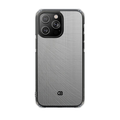 Grey Impact MagSafe Phone Case for iPhone - Chrome Mesh Warp