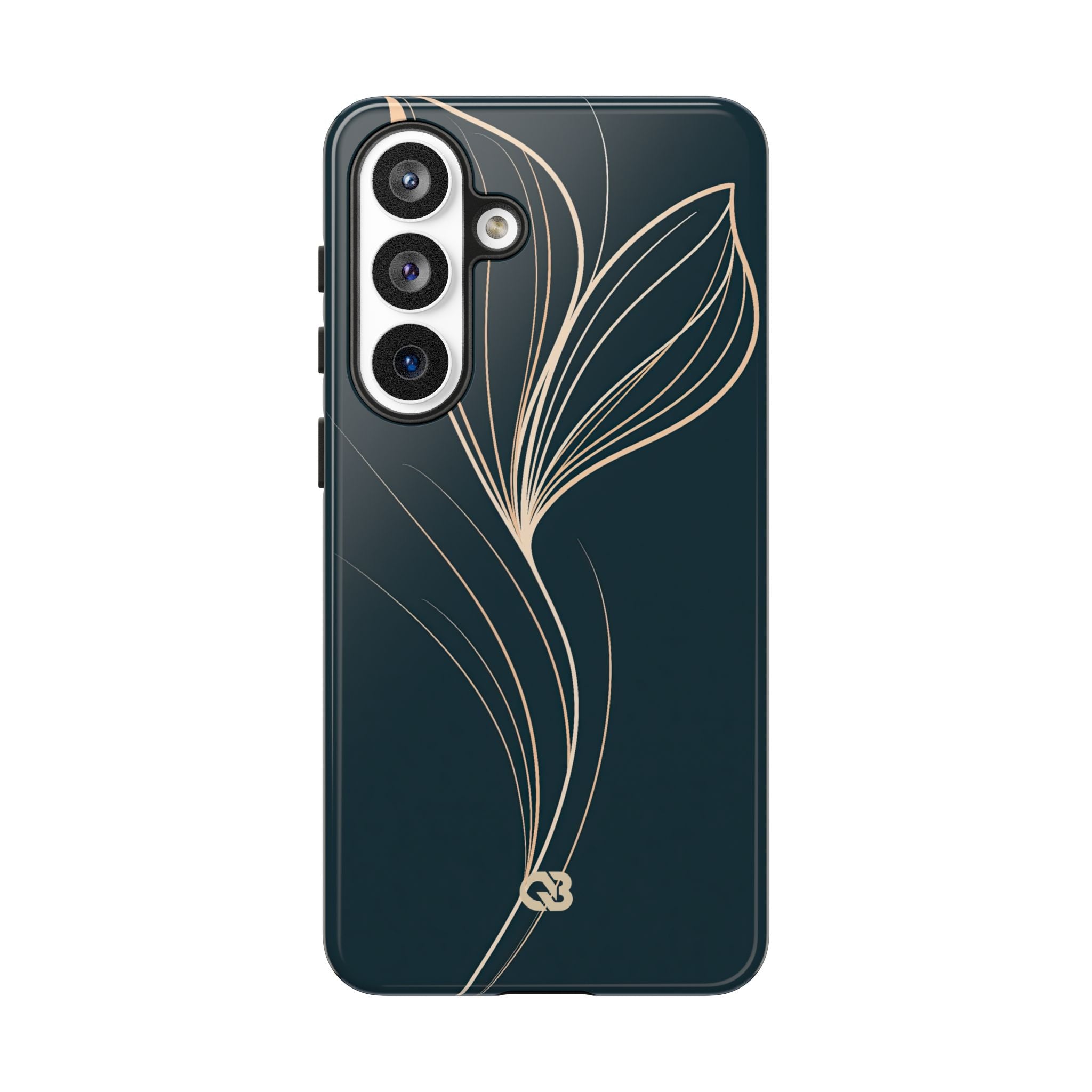 Teal Tough Phone Case for Samsung - Sandstone Silk Flora