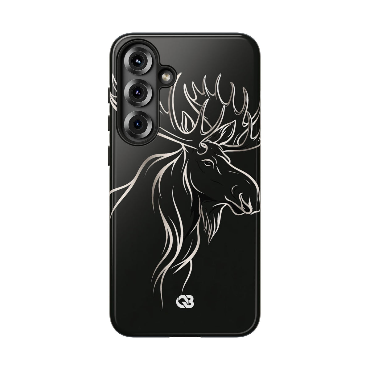 Nordic Moose Contour · Tough Phone Case for Samsung · Black