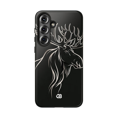 Nordic Moose Contour · Tough Phone Case for Samsung · Black