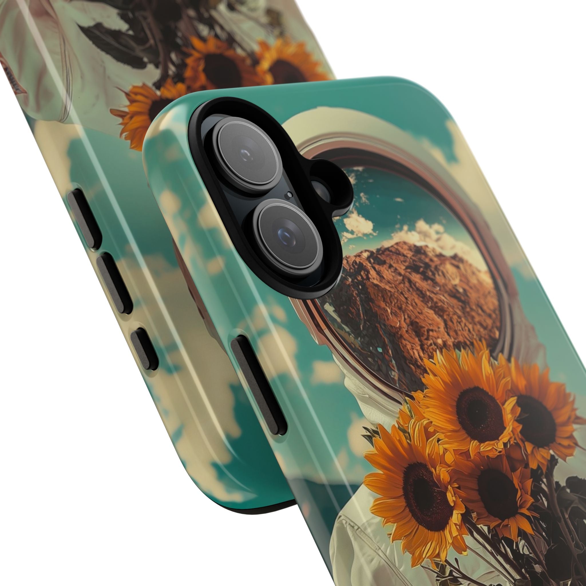 Sunflower Astronaut iPhone 16 Plus Case - Tough