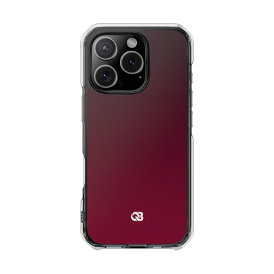 Bordeaux Spectrum · Clear Impact Magnetic Phone Case for iPhone · Red