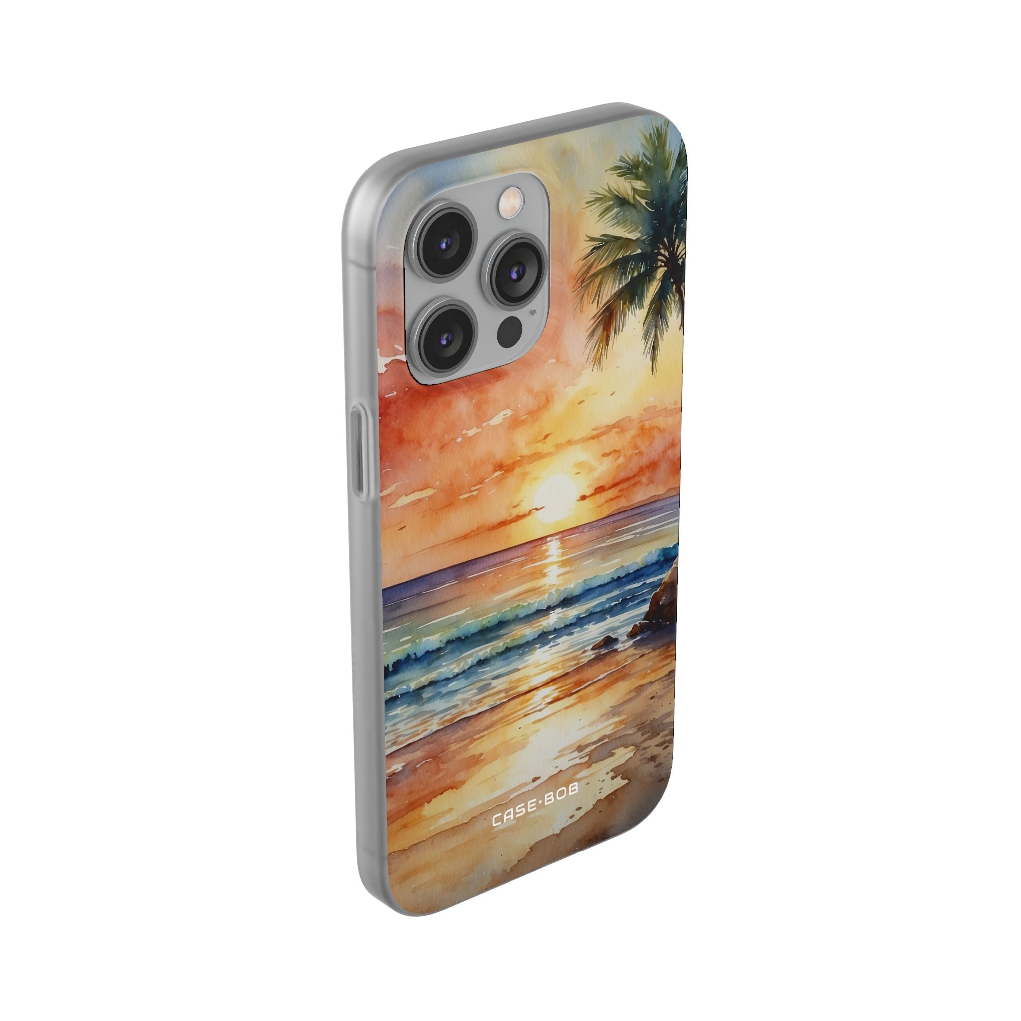 Sunset Palm iPhone 14 Pro Max Case - Soft