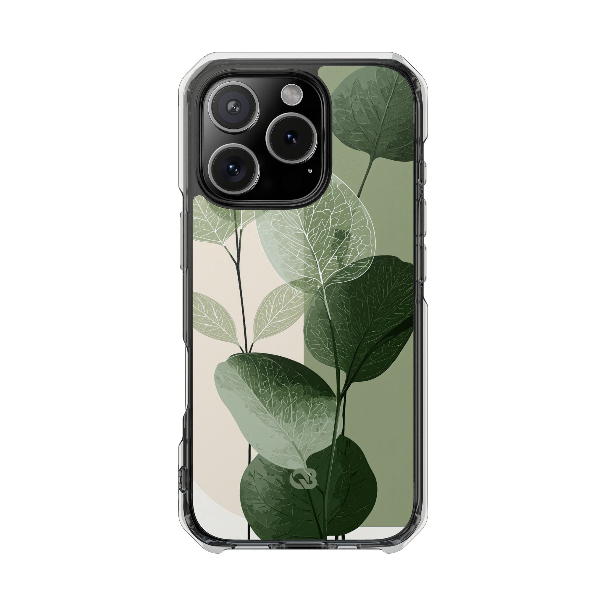 Green Impact MagSafe Phone Case for iPhone - Sage Leaf Skeletals